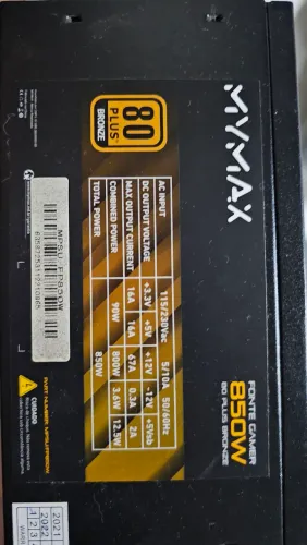 Fonte 850w 80 plus bronze