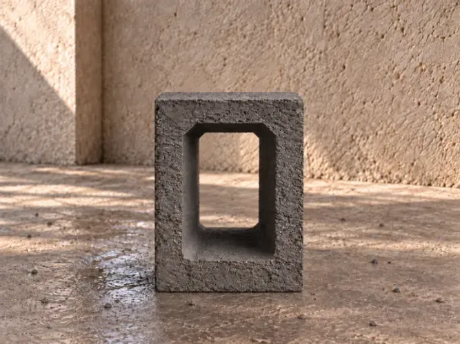 Meio bloco de concreto 14x19x19 cm - R$ 4,00/un à vista