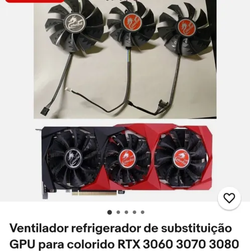 Fan cooler pra RX 3060 3070 3080 3090 novo