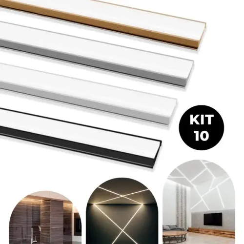 Perfil Sobrepor Alumínio Slim P/ Fita Led