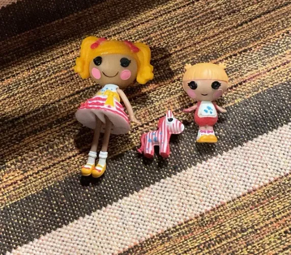 Lalaloopsy Spot splatter splash big and lil sister mini + pet