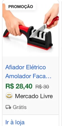 Amolador de facas vermelho