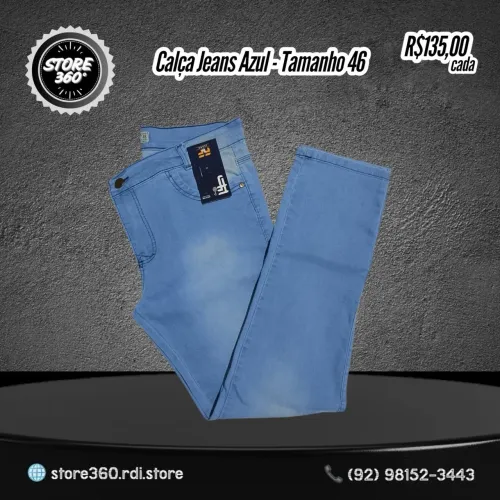 Calça Jeans Azul Tamanho 46