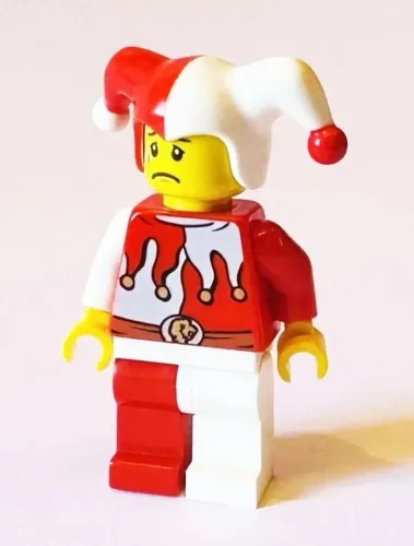 Minifigura original lego kingdoms castle medieval bobo jester conjunto 7953