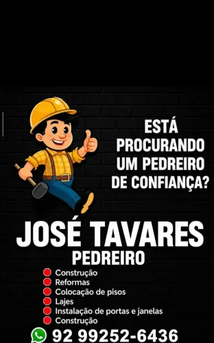 Trabalho com CONSTRUÇÃO CIVIL E REFORMA