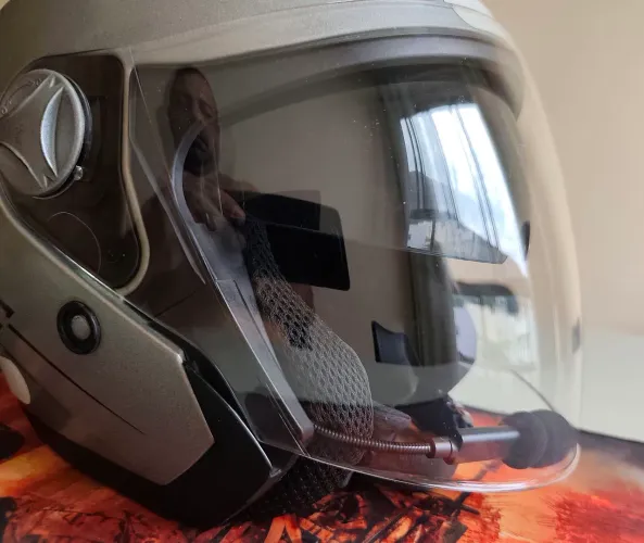 Capacete Yohe New City Aberto com viseira dupla com comunicador bluetooth