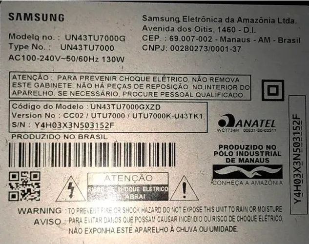 Tv samsumg 43"
