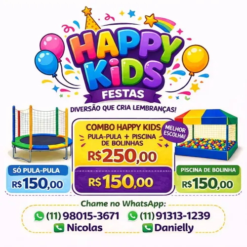 Pula pula e piscina de bolinhas grande para locação 
