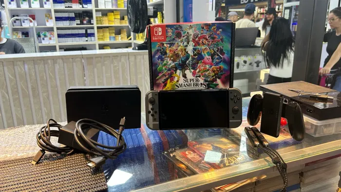 Nintendo Switch Oled 128Gb 10Bloqueado Loja Física Garantia Parcelo Troco