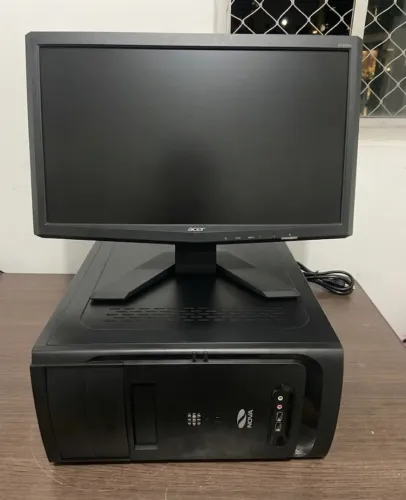 Computador completo + Monitor + Mouse e Teclado Novos + Cabos de Conexão!