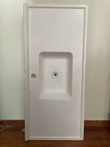 Pia cozinha branco sintético