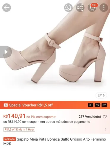 Salto Boneca VALOR IMPERDÍVEL 