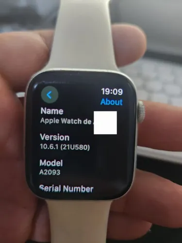 Apple Watch 5 Cinza - 44 mm - 77% saude da bateria