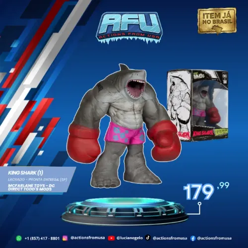 Mcfarlane Toys Dc Direct Todd's Mods - Tubarão Rei (King Shark)