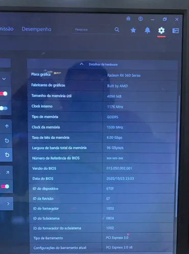 Vendo placa de vídeo AFRX560