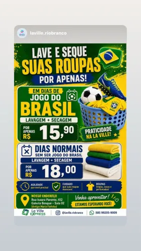 Lavagem e Secagem de Roupas