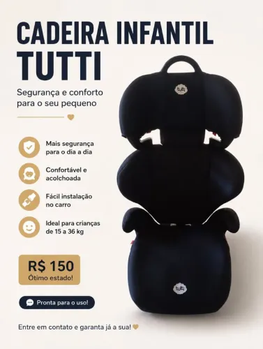 Cadeira Infantil Tutti para Carro ?