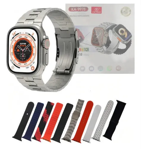 Relógio Inteligente Smartwatch Premium 49mm com 10 Pulseiras Kapbom KA-9978