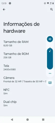 Celular Edge 30 em ótimo estado,8 de Ran,266 gb