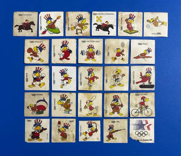 Tazos e Figurinhas Sam nas Olimpíadas Elma Chips Original Raro 1984