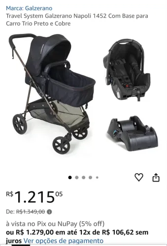 Carrinho de bebê 3 em 1