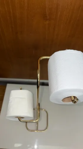 Suporte metálico para papel higiênico - novo e resistente