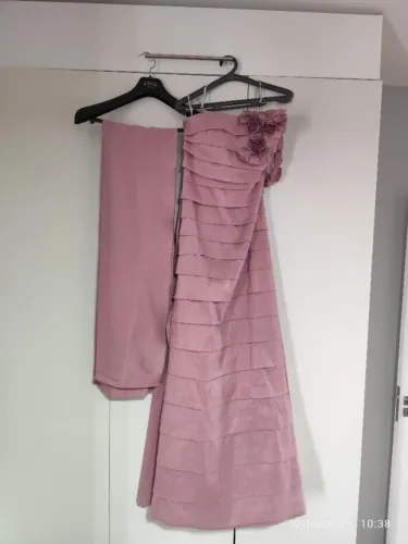 Vestido de Festa Longo Rosa Tamanho 42
