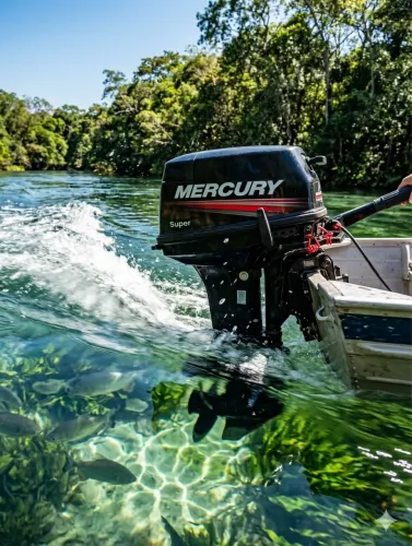 Motor de Popa Mercury Super 18HP (2017) - Único Dono / Ótimo estado! 