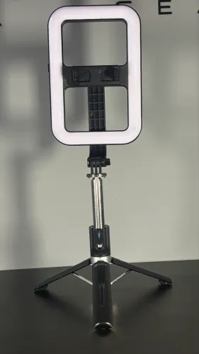 Tripé com Ringligth portátil, fica até 1,40m