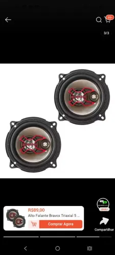 Auto falante portas carro 6o polegadas