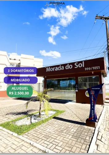 Apartamento 3 dormitórios, 1 suite, mobiliado, com garagem no bairro Camobi, em