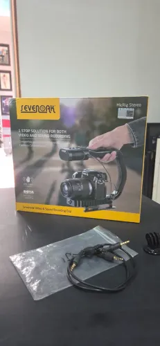 Estabilizador Grip para filmagem microfone para celular e DSL