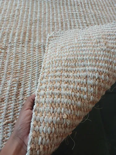 Tapete agreste algodão e sisal rajado 2.10x 2.50