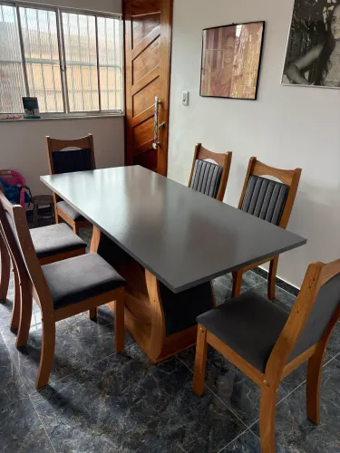 Mesa com 6 cadeiras 1,70x80 nunca usada!