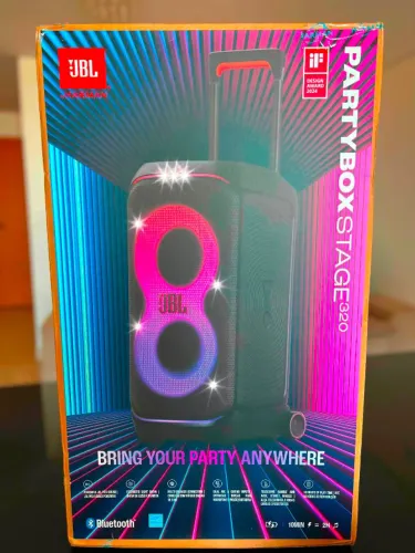 Caixa de Som JBL PartyBox Stage 320 Bluetooth Portátil NOVA 1 ANO DE GARANTIA