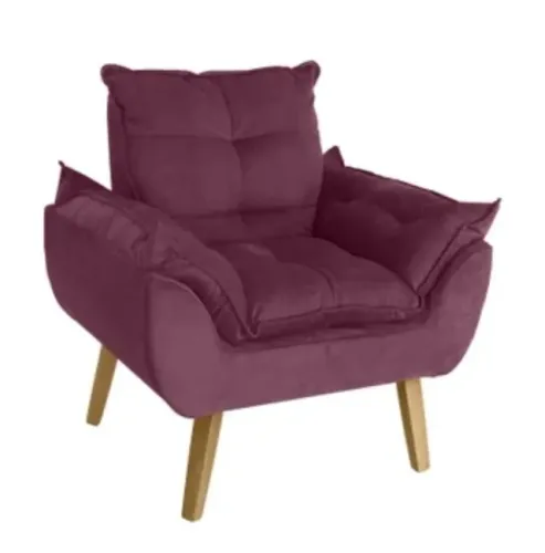 Poltrona rosa uva OPALA nova  + 2 poltronas rosa 