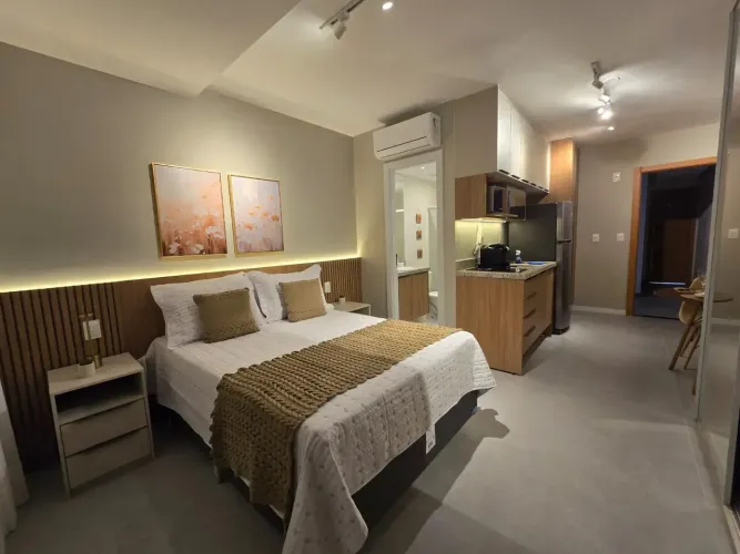 Studio mobiliado para alugar no Unique Live Caminho das Árvores 27 m²