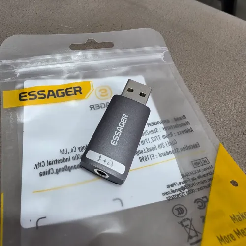 Placa de Áudio/ Som USB para PC Gamer, Computador, Desktop, Placa Mãe Ryzen AMD, Intel