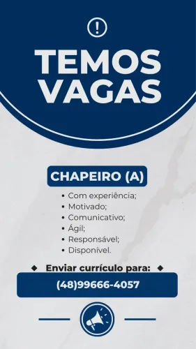Contrata-se chapeiro (a)