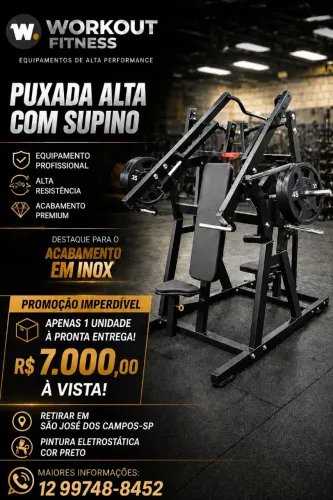 Equipamento Puxada alta com Supino NOVO/REFORÇADO 