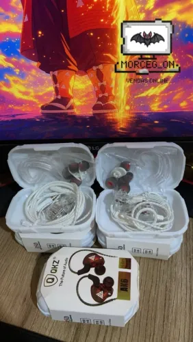 ? FONE GAMER QKZ ? SOM POTENTE E IMERSIVO. 5 produtos na cor branca