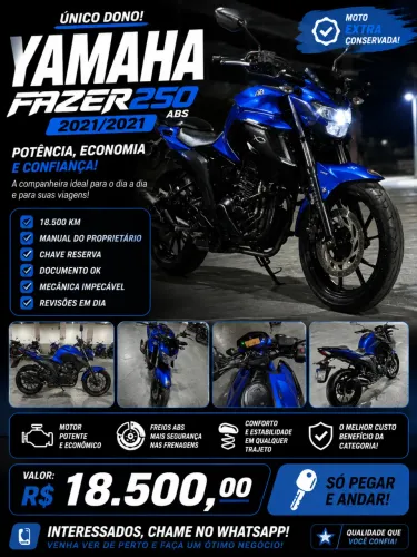 ? YAMAHA FAZER 250 ABS 2021/2021 - ÚNICO DONO
