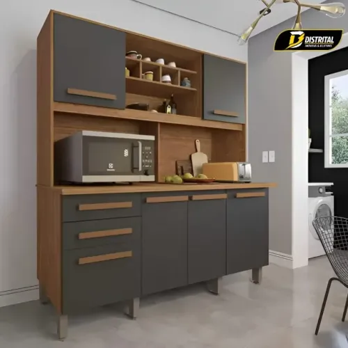 Armário de Cozinha Lara 6 Portas 2 Gavetas 100% MDF Promoção