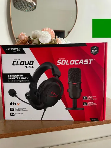 Kit Gamer HyperX - Headset Cloud Core + Microfone SoloCast | 24 Meses de Garantia