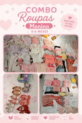 Combo bebê menina 0-6 meses