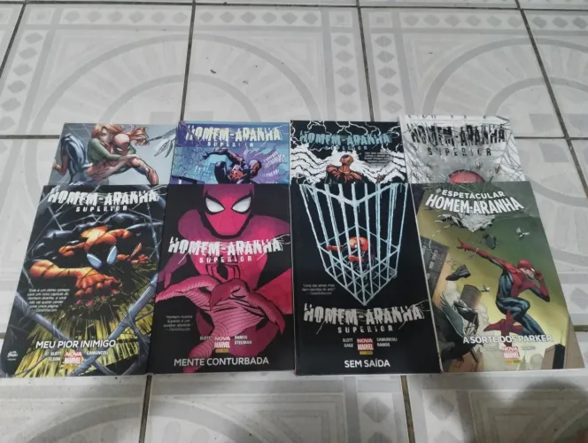 Coleção hq homem aranha superior + extras
