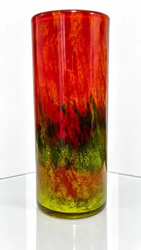 VASO DE CRISTAL MURANO ARTESANAL - 25 CM - PEÇA DECORATIVA