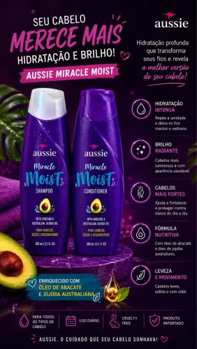 Kit Aussie Shampoo e Condicionador 