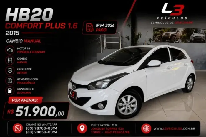 Hyundai HB20 C./c.plus/c.style 1.6 Flex 16V Mec. 2015