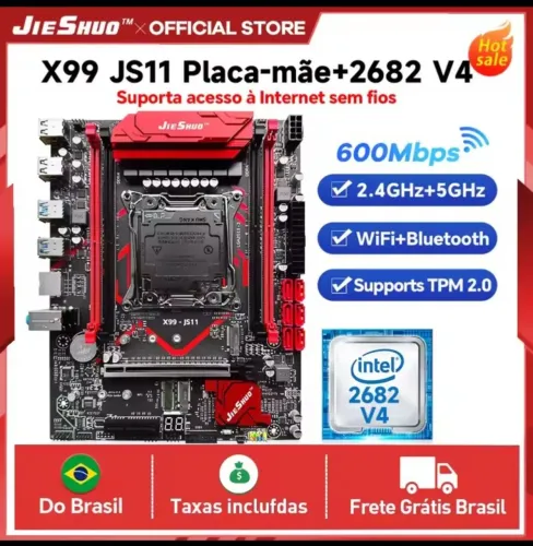 Kit X99 Jieshuo Placa mãe + Xeon 2680 V4
